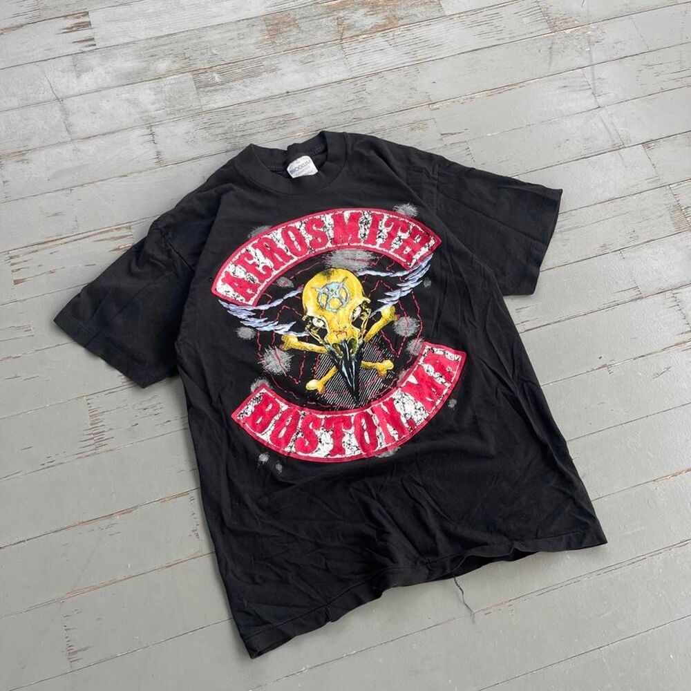 Vintage 1990 Brockum Aerosmith Pump Tour Band Tee Shirt